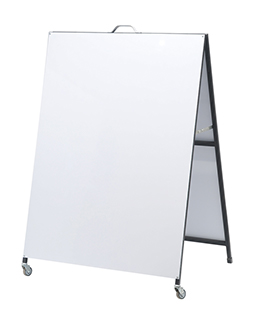 Colourbond White Faced A-Board with wheels / Metal A-frame / Metal A-board (MAB-03)